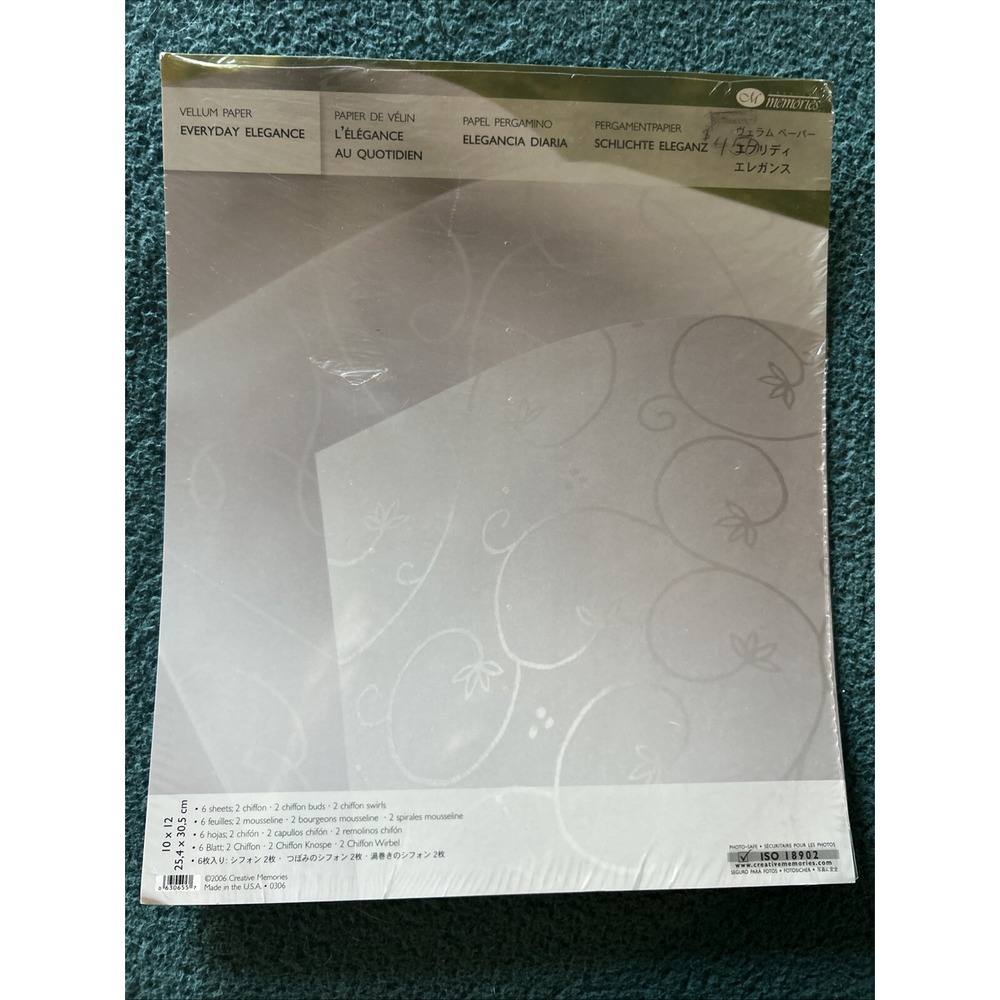 New In Package Creative Memories, Vellum Paper Every Day‎ Elegance